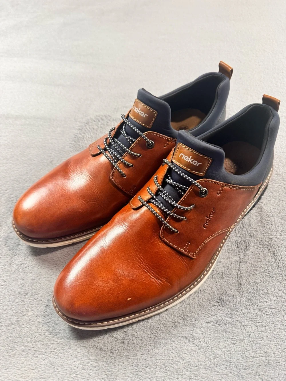 Rieker Men's Dustin Brown Leather Slip-Ons